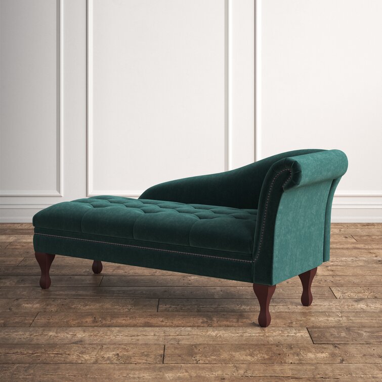 Emerald green chaise online lounge chair